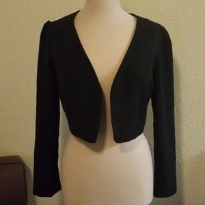Papaya Black Cropped Blazer